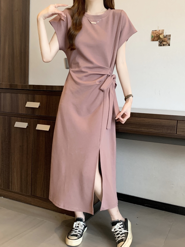Korean Style A Line Shirt Dress - Long T-Shirt Dress Women Summer plus