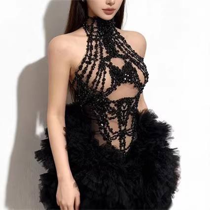 Women Mini Dress Sparkly Rhine - đánh giá và giá Sparkly Rhinestone Club Party Dress