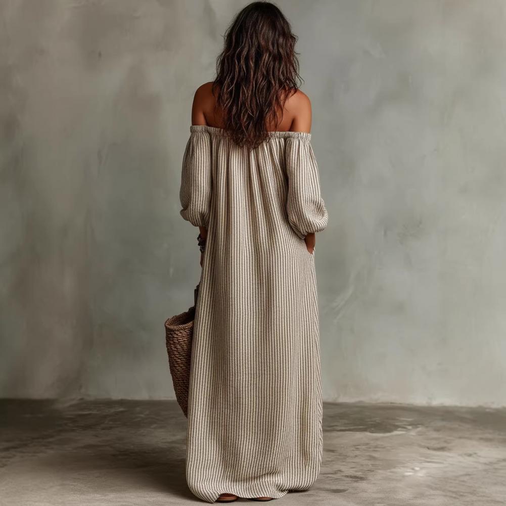 Spring Summer Women's Off Shou - đánh giá và giá Off Shoulder Puff Sleeve Sundress