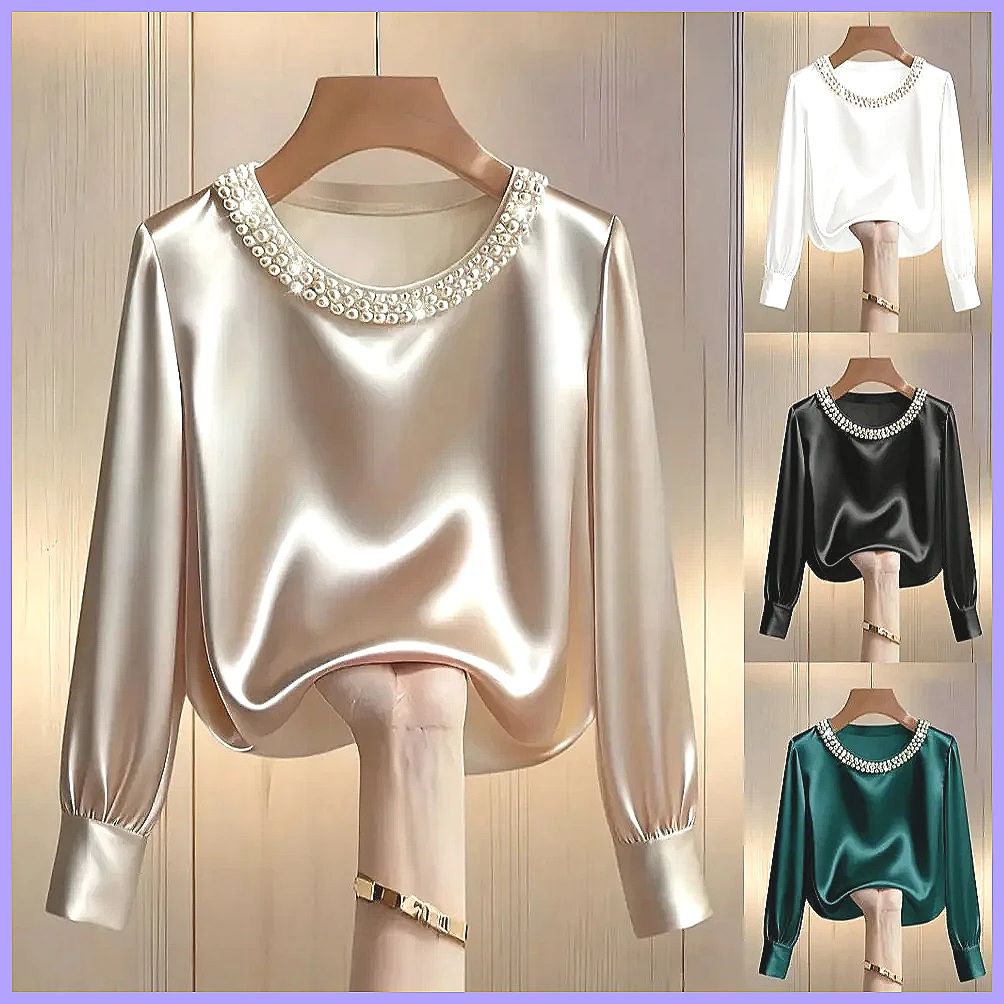 Elegant Beaded Satin Blouse fo - đánh giá và giá Blouses