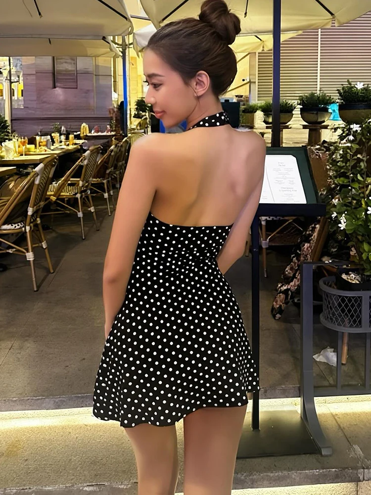 FDEY Trend Sexy Backless Dress - đánh giá và giá Y2K Backless Halter Mini Dress