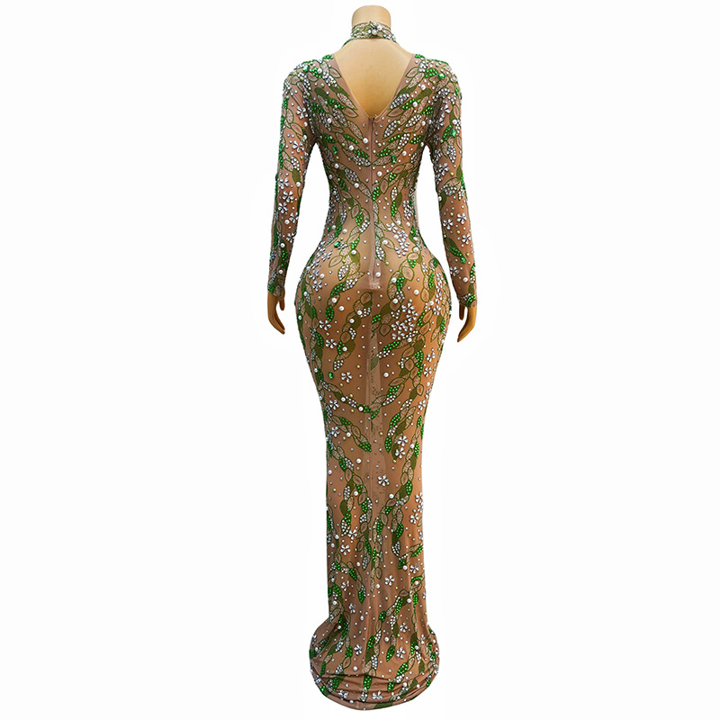 A stunning evening gown Long   - đánh giá và giá Sparkly Rhinestone Club Party Dress