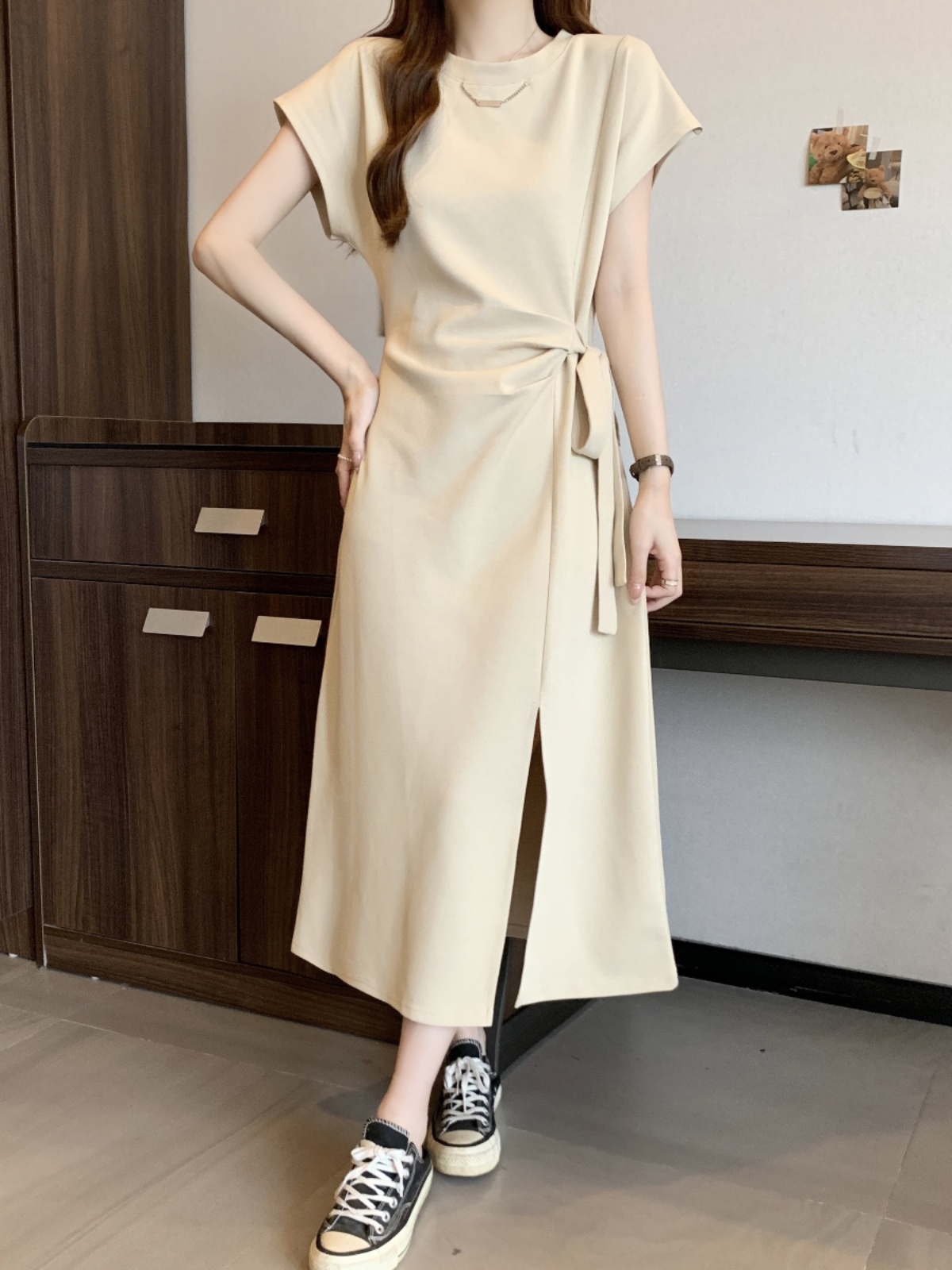 Long T-Shirt Dress Women Summe - đánh giá và giá Korean Style A Line Shirt Dress