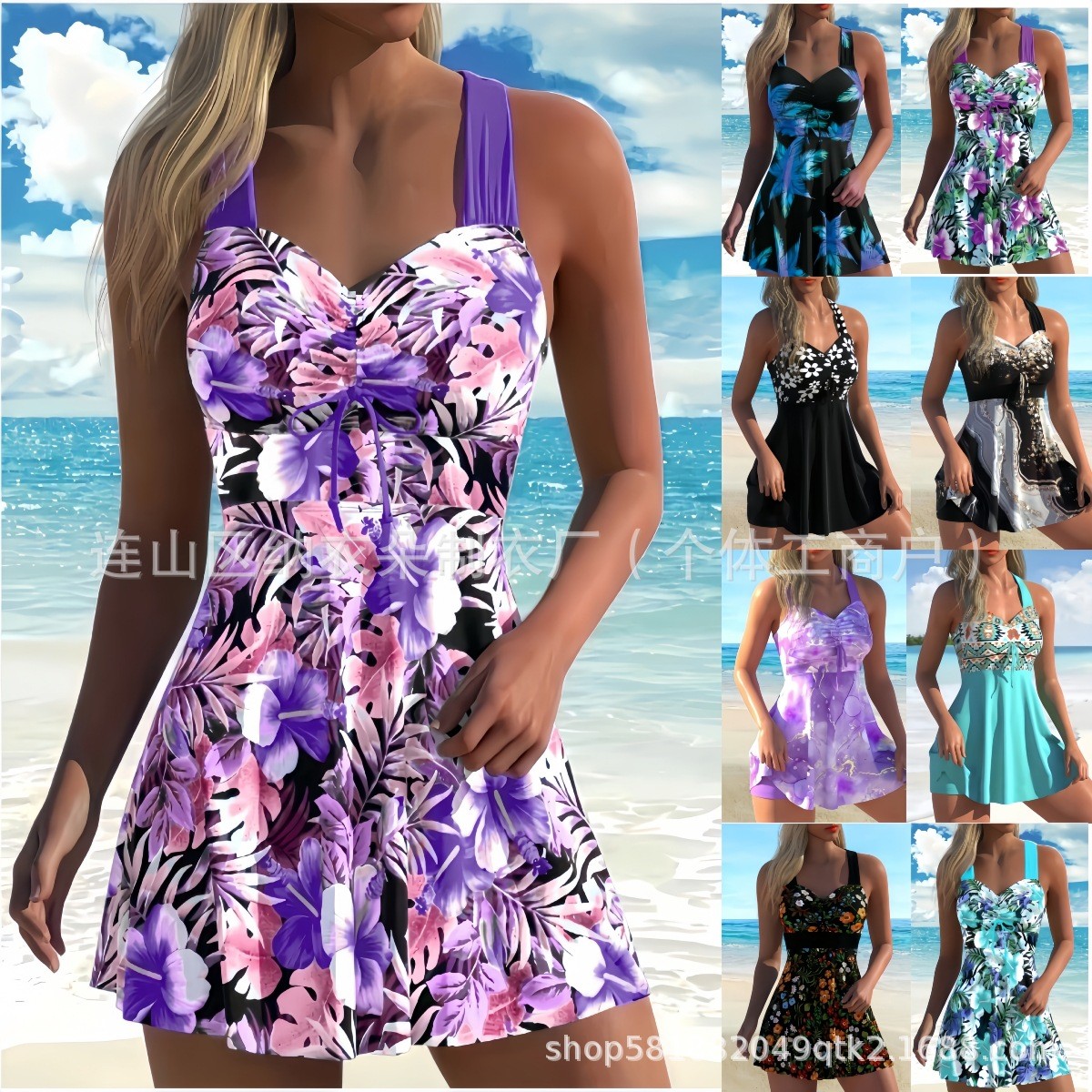 Woman Tankini Floral Print Sle - đánh giá và giá Tops