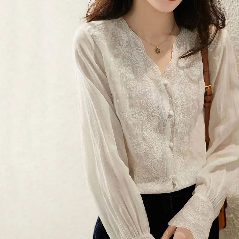 GELITAYIN V-Neck Long Sleeve L - đánh giá và giá Casual Loose Linen Shirt Dress