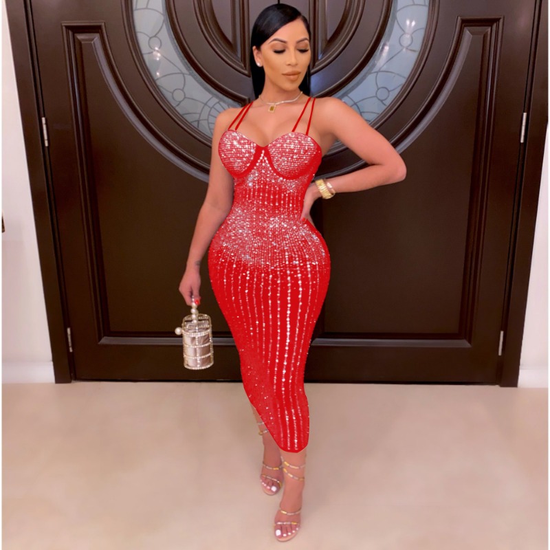 Sexy See Through Rhinestone Dr - đánh giá và giá Sparkly Rhinestone Club Party Dress