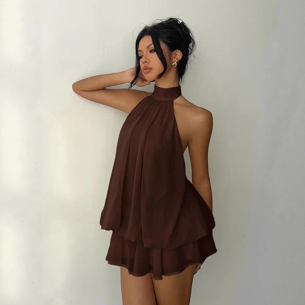 Women's Halter Neck Dress Back - đánh giá và giá Y2K Backless Halter Mini Dress