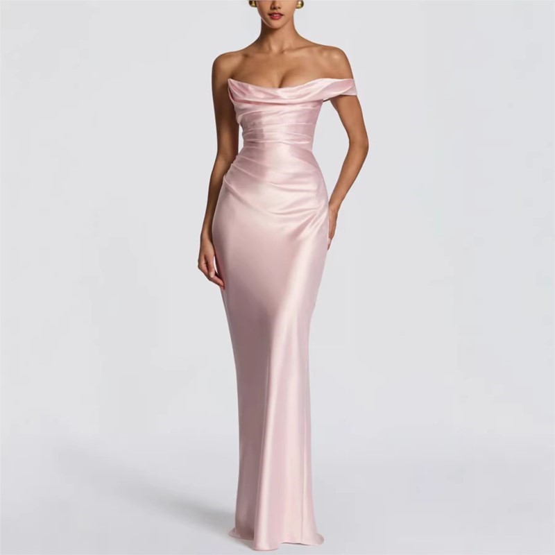 Sexy Slim Satin Dress Elegant  - đánh giá và giá Elegant Satin Evening Gown Split
