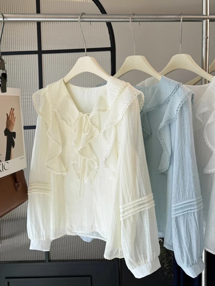 French V-Neck Chic Long Sleeve - đánh giá và giá Blouses